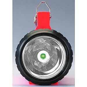 Streamlight Fire Vulcan LED Lantern Orange, rechargeable firefighter emergency light with blue taillight LEDs and cushioned handle